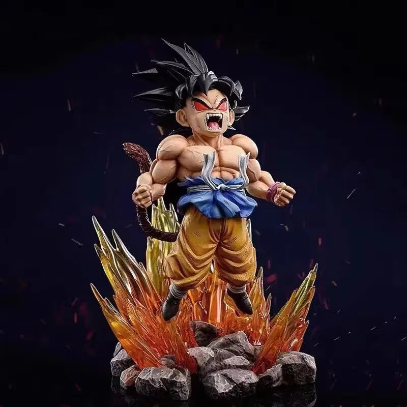 19CM Anime Dragon Ball Son Goku Figure Red Eye Model Doll